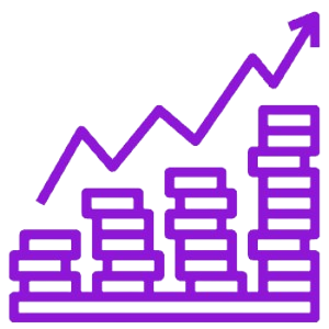 Coins Chart Growing Line